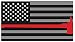 K9King Thin Red Line Axe Flags Subdued 3M Vinyl Reflective Decal, Black, Gray & Red American Flag Sticker Honoring The Courage of Our Firefighters, EMT & Paramedics