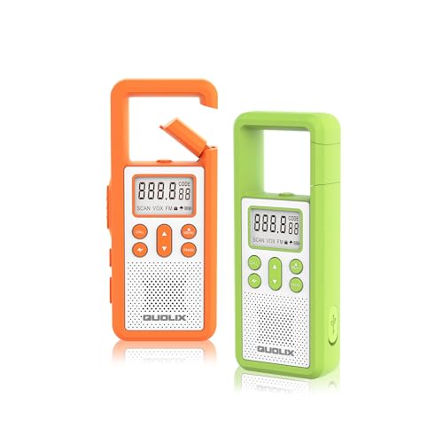 QUOLIX Rechargeable Walkie Talkies for Kids 3-12 Years, Long Distance 3KM Toy with 8 Channels, Ideal for Boys Girls Perfect Boys Girls Birthday Gifts with Flashlights & Easy Use