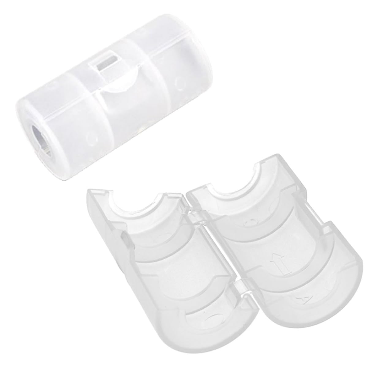 Tofficu C Battery Converter Adapter Holder Case to C Type Battery Replacement Durable Material Compact Design for Easy Portability Functional Convenient