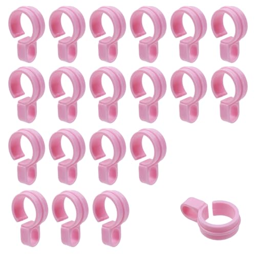 HEVSTIL 20PK Pink Windproof Hooks, Fit 26-29mm Rods for Clothesline