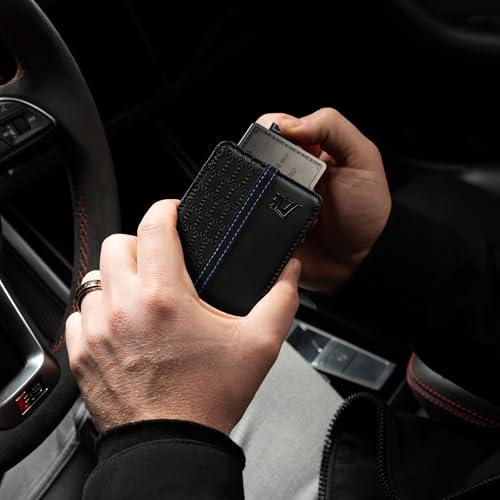Image of Kings Loot Wallet for Men | Minimalist Slim RFID Blocking Leather Design with Cash Pocket & Card Pull Strap | Holds 1-12 Cards | Stylish & Durable Wallets | Supercar Collection (Midnight Sapphire)