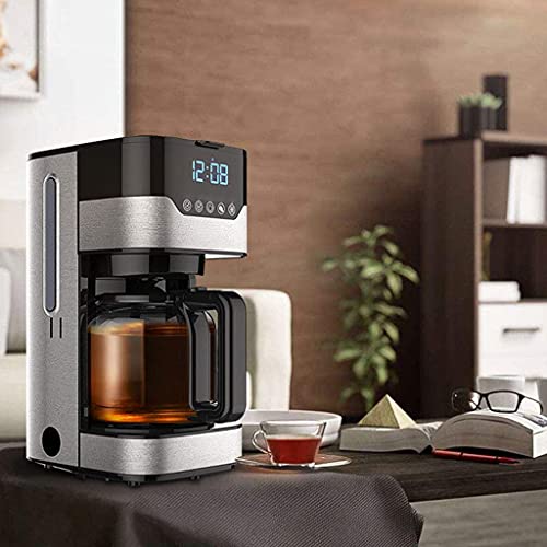 GLJTUO Professionelle Kaffeemaschine 4Tassen Programmierbare Maschine Mit Kannentropftimer Und Thermo-Permanentfilter Edelstahl – Bild 5