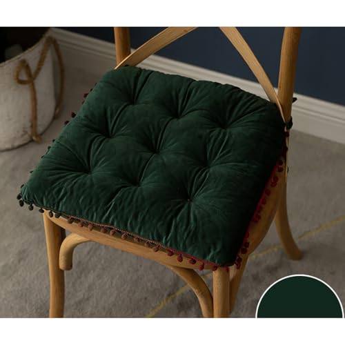 Image of KRXSOBNV Cushions, Nordic Style| Thin Fleece Fabric Seat Pads| Upholstered Sofa Backrest(Square-dark Green)