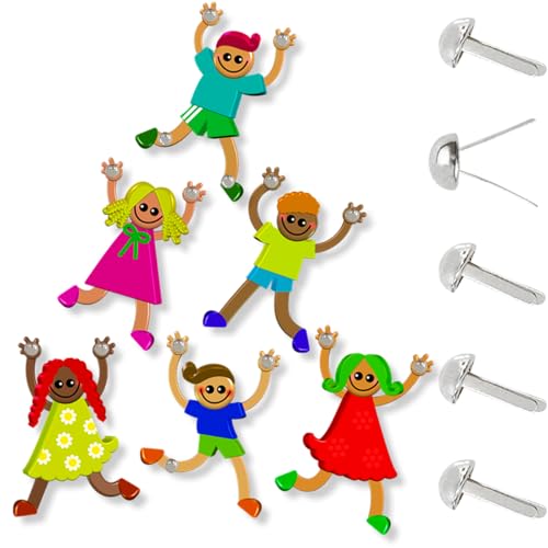 image for TKYZMS 300 Pcs Brass Fasteners (0.32x0.6 Inch) Silvery brads for Paper