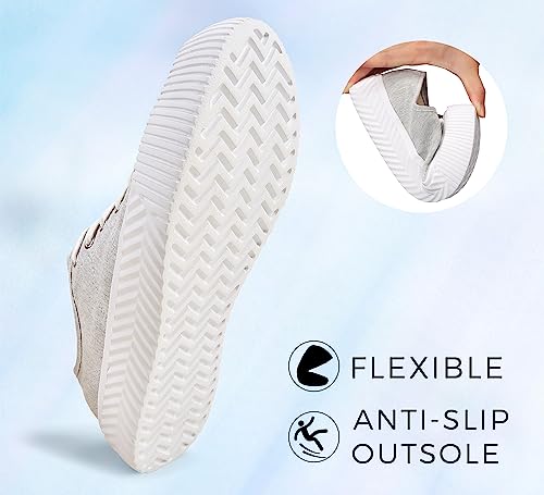 LUCKY STEP Women 's Canvas Shoes Low Top Fashion Sneakers Lace-up Classic Casual Walking Shoes4