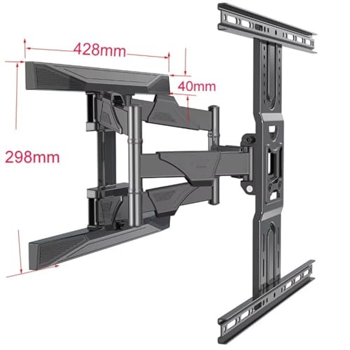 Image of 50 60 65 70 Inch TV Wall Mount Bracket Stand, Swivel & Tilt with 380 mm Extension 45.5 KGS Load Capacity