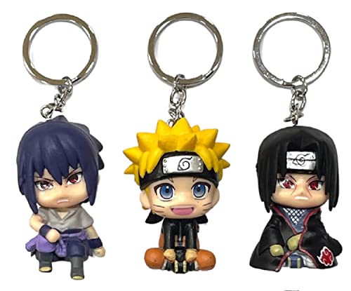 Image of AUGEN Naruto 6 Set Action Figure Keychain Limited Edition for Car, Decoration, Cake, Office Desk & Study Table (Pack Of 6 Pieces)