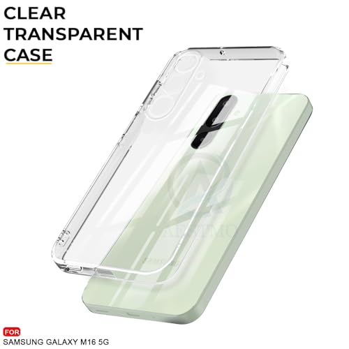 Image of AESTMO Back Case Cover for Samsung Galaxy M16 5G | Crystal Clear Design | Shock Proof Design | Transparent Back Case Cover for Samsung Galaxy M16 5G (Transparent, TPU)