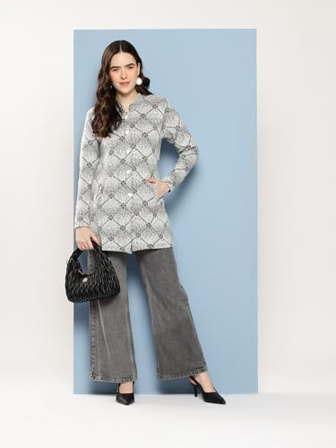 Image of Aarika Womens Winter Wear Lemon Colour Abstract Woolen Cardigan
