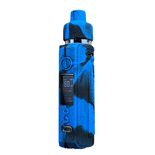 RUIYITECH Texture Case for Voopoo Drag X PNP-X Case Silicone Cover Sleeve Rubber Skin (Black Blue) - Image 4