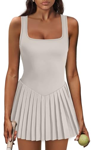 Image of NIASHOT Athletic Dress for Women with Shorts Sleeveless Womens Golf Dress