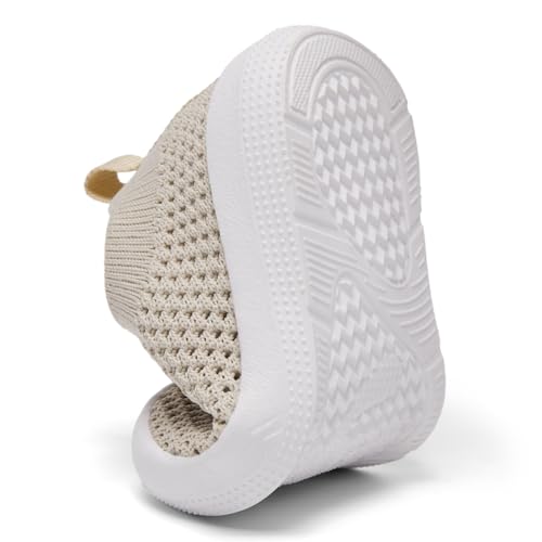 Image of Eashi Baby Boy Girl Non-Skid Indoor Infant Walking Shoes Breathable Warm Elastic Sock Shoes with Memory Sole Protect Toes Outdoor Sneakers