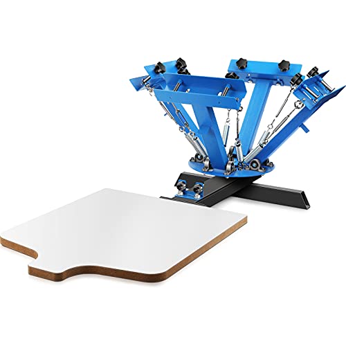 4-Color Screen Printing Press Machine (21.7 x 17.7 Inch)