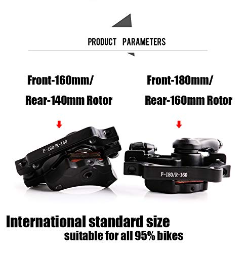 Mountain Bike Disk Brake Set G3/ Hs1 Bicycle Disc Brake Kit Front And Rear 160Mm Caliper Rotor With Bolts And Cable (R G3 Desk Brake Set) #TOP2