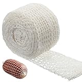 WJIAAA Räuchernetz zum Räuchern, 5m Rollbratennetz für Braten & Rouladen, Atmungsaktives Baumwollnetz (16 Löcher/15cm Dehnung)