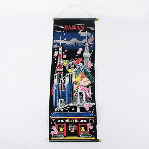 Tapisserie motif japonais Tokyo pour habiller un grand mur vide