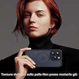 TOCOL Etui do iPhone'a 15 Pro Max, Kompatybilne z MagSafe, Wbudowany Pierścień Magnetyczny, Zintegrowana Ochrona Aparatu, Odporne na Uderzenia, Matowe Magnetyczne Etui, Czarny
