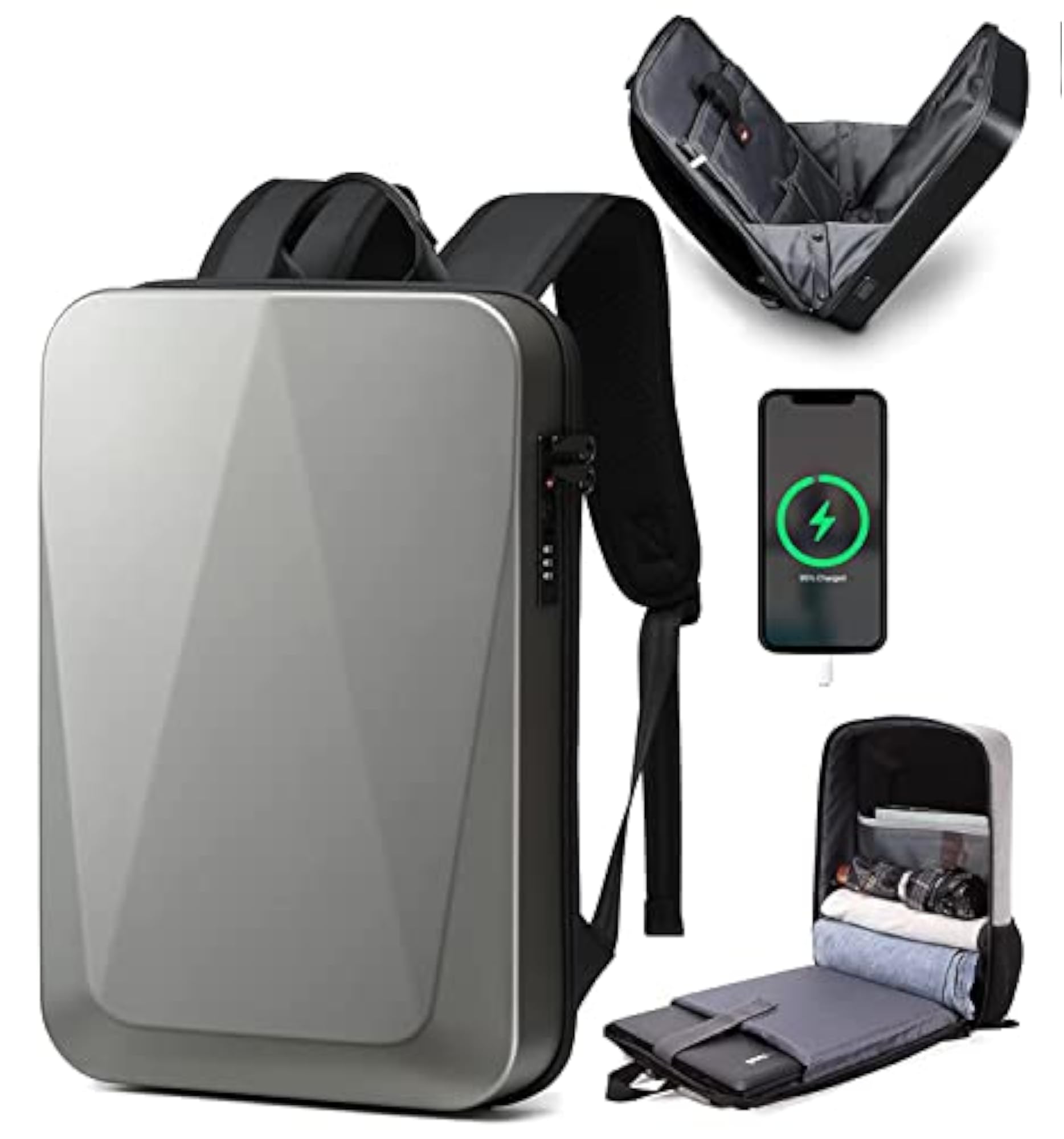 Business Travel Backpack with USB Charging Port