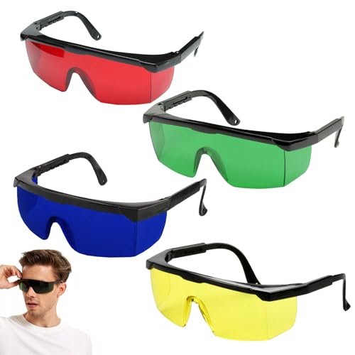 Puedno 4 Stück IPL Schutzbrille 190nm - 2000nm, Laserschutzbrille zum Laser Haarentfernung, UV Lichtschutzbrille für Schönheit HPL/IPL Haarentfernung, 4 Farben (Rot/Grün/Blau/Gelb) Puedno 4 Stück IPL Schutzbrille 190nm - 2000nm, Laserschutzbrille zum Laser Haarentfernung, UV Lichtschutzbrille für Schönheit HPL/IPL Haarentfernung, 4 Farben (Rot/Grün/Blau/Gelb)