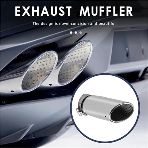 Embout silencieux d'échappement chromé 2 pièces pour tuyau acier inoxydable Mercedes C180