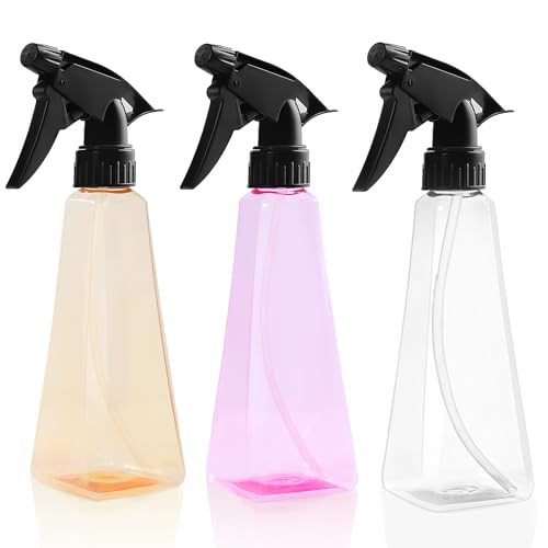 Image of KREMORV Spray Bottles 12oz/350ml Empty Spray Bottles Refillable Mister Bottle with Multicolor for Cleaning, Plants, Hair, Cooking