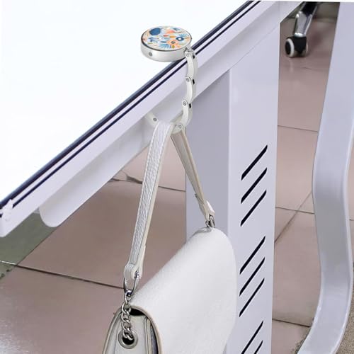 Image of HASTHIP 3Pcs Foldable Hook, Womens Bag Table Hanger Collection Desk Hooks | Bag Holder Hook for Tables, Keeps Handbags Off Floors, Aluminum Alloy, 3-Piece Folding Set, Contact Support for Help