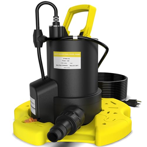 Automatic Pool Cover Pump – 1 HP 3500 GPH