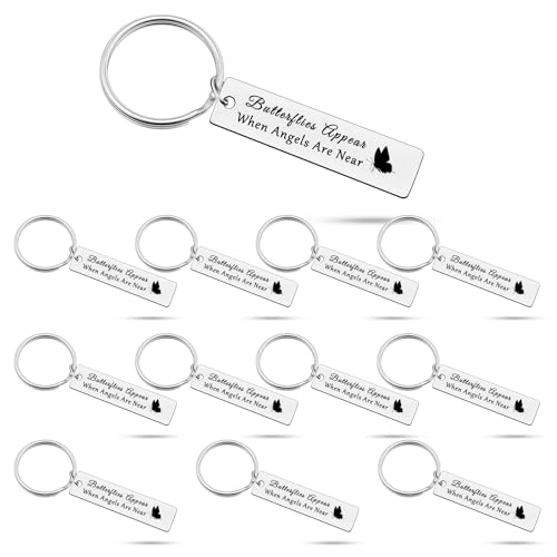 Heigebi 12 PCS Memorial Keychain Gifts for Loss Of Mother