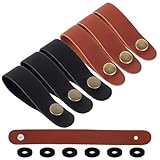 6PCS Leather Guitar Neck Strap Button, Acoustic Guitar Strap Lock Adapter, Leather Guitar Strap Button, Guitar Strap Button Lock for Bass Guitars Ukulele Straps