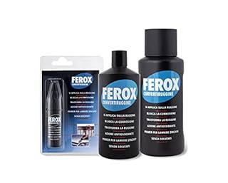 AREXON FEROX CONVERTIRUGGINE 750 ml trattamento rimozione ruggine e protezione superfici in ferro, prodotto togli ruggine , beccuccio dosatore, utilizzabile su superfici arrugginite e non arrugginite, Bianco