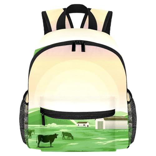 Sac à dos enfants 3-8 ans jaune multicolore de 25.4x10x30 CM pour l'école