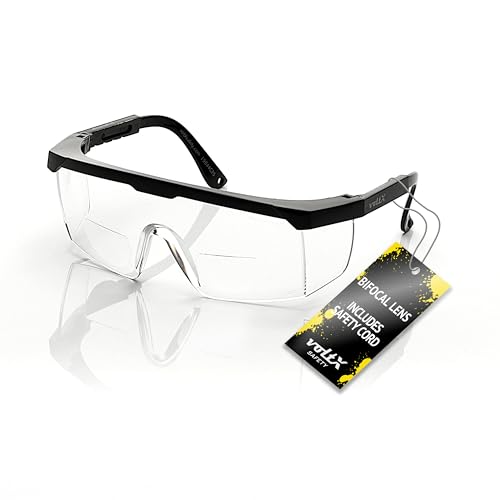 voltX Classic farblose Bifokalschutzbrille (+2,0 Dioptrie) mit...