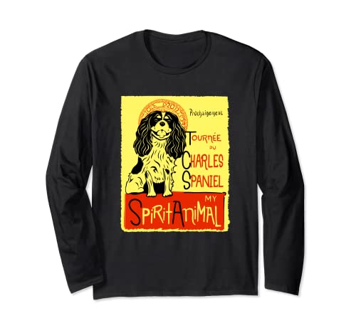 Cute Cavalier King Charles Cocker Spaniel Dog Art Gift Long Sleeve T-Shirt