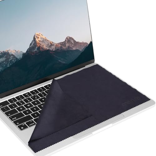 MOSISO 2 Pack Screen Keyboard Imprint Protection, 13 inch Soft Laptop Microfiber Liner Cleaning Cloth, Laptop Keyboard Protector Compatible with MacBook Pro/Air 13/Pro 14 inch, Black