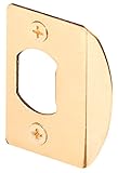 Prime-Line E 2307 Brass Standard Door Lock Residential Strike Plate (Single Pack)