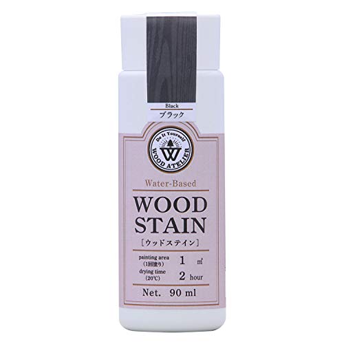 和信ペイント 水性着色剤 ウッドアトリエ ウッドステイン 90ml 800628 木目を生かした着色 WS-28 ブラック