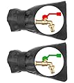 Outdoor Faucet Covers for Winter Freeze Protection,2 Pack (5.9" W x 8.3" H) Outdoor Faucet Covers,Outside Garden Faucet Socks for Freeze Protection,Outdoor Frost-Proof Faucet Covers (Black)