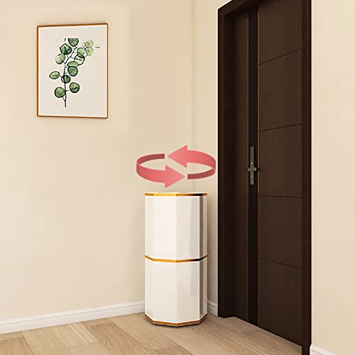 360° Rotating Shoe Rack Organizer - 3/6/9/12/15-Tier Closed Shoe Storage, Space-Saving Shoe Shelf for Entryway, Living Room, Hallway - Stylish Shoe Rack for All Shoe Types (Color: 43cm-B)