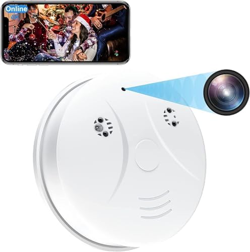 Hidden Camera Smoke Detector WiFi HD 1080P Spy Camera Wireless Small Nanny Cam for Home Surveillance Security Cameras Indoor/Outdoor Wireless