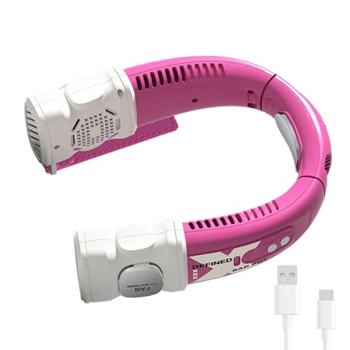 Ventilador personal de cuello con pantalla digital y batería recargable 7