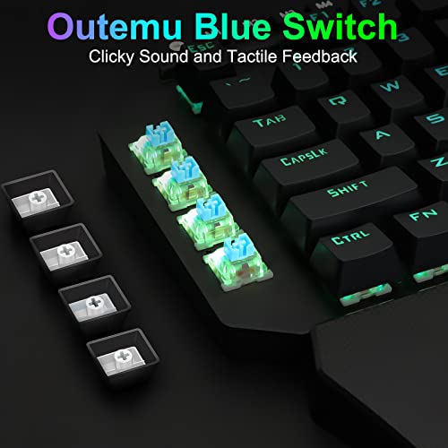 Clavier mécanique de jeu à une main rétroéclairé LED RVB K-700