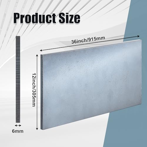 Image of Tandefio 1 Pcs 1 /4'' x 12'' x 36'' Hot Rolled Mild Steel Plate Steel Flat Plate Sheet Weldable Flat Stock Black Metal Sheet for Cutting, Industrial Machinery Manufacturing Residential