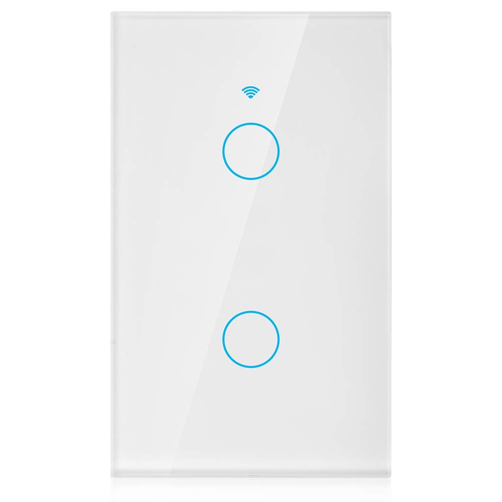 Interruptor inteligente de 2 vías Interruptor de control de luz de pared (blanco estadounidense)