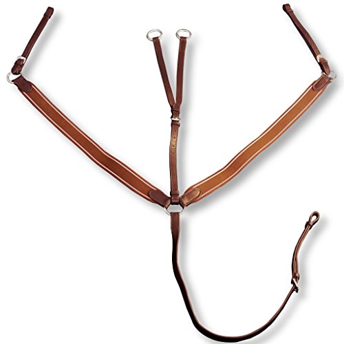 Festnight Pechopetral con Martingala de Cuero Marr�n Ajustable Poni