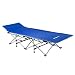 KingCamp Strong Stable Folding Camping Bed Cot with Carry Bag (Blue)