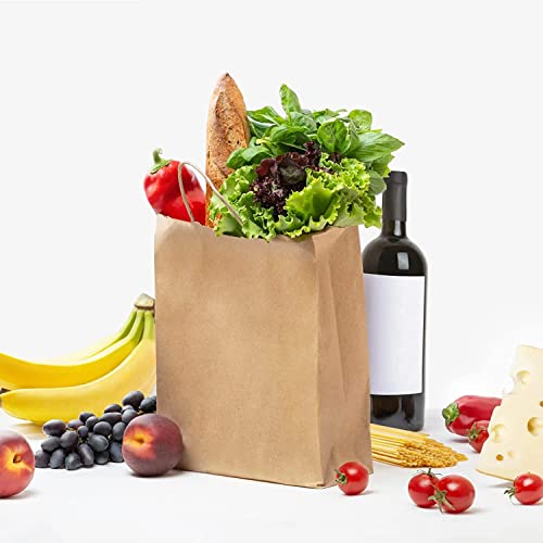 Image of RanGit Bhumi Gift Bags- 100pcs 12 inchx5 inchx16 inch Large Brown Paper Bags for Shopping Retail Paper Carry Bags, Party Favor Return Gifting Covers, Disposable Recyclable (12x5x16 in Brown, 100 pack)