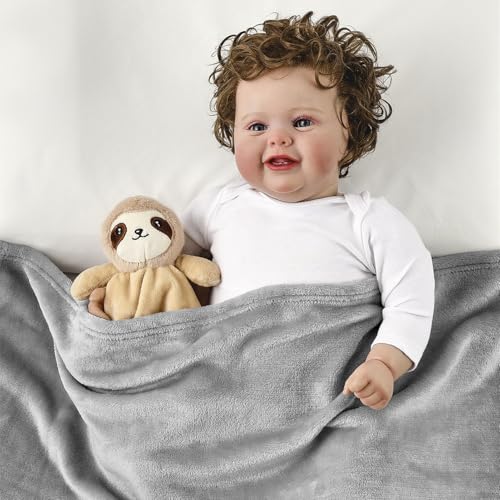 Image of CREVENT Cozy Plush Baby Security Blanket, Loveys for Baby Girls and Boys, Birthday (Giraffe + Sloth)
