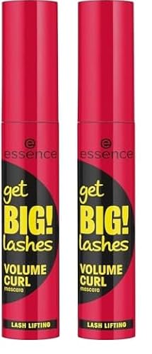 ESSENCE Get Big! Lashes Volume Curl máscara de pestañas (Paquete de 2)