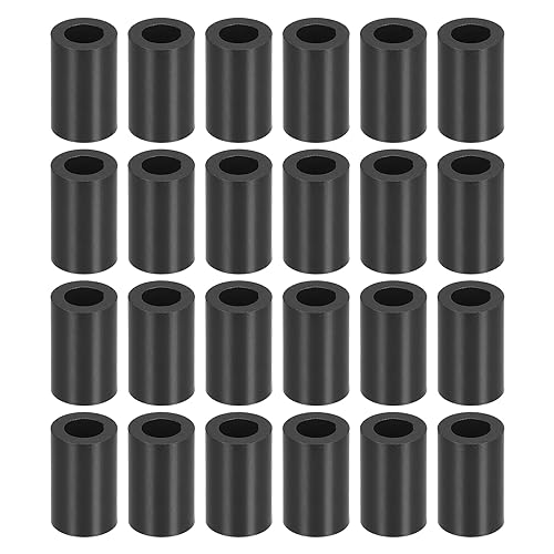 YOKIVE 100 Pcs Black Round Spacer, Unthreaded Washers with High Insulation Effect, Keep Height Consistent