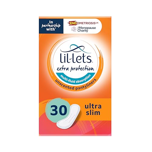 Lil-Lets Extra Protection Pantyliners X 30 (1 Pack) for Multi-Fluid Absorption Light Bladder Weakness Discharge or Spotting